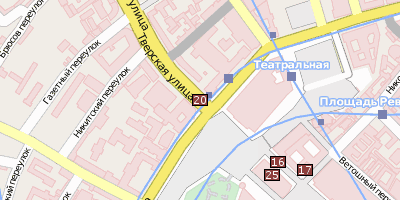 Stadtplan Twerskaja-Straße Moskau