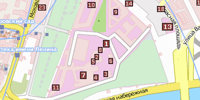 Stadtplan Patriarchenpalast und Zwölf-Apostel-Kirche Moskau